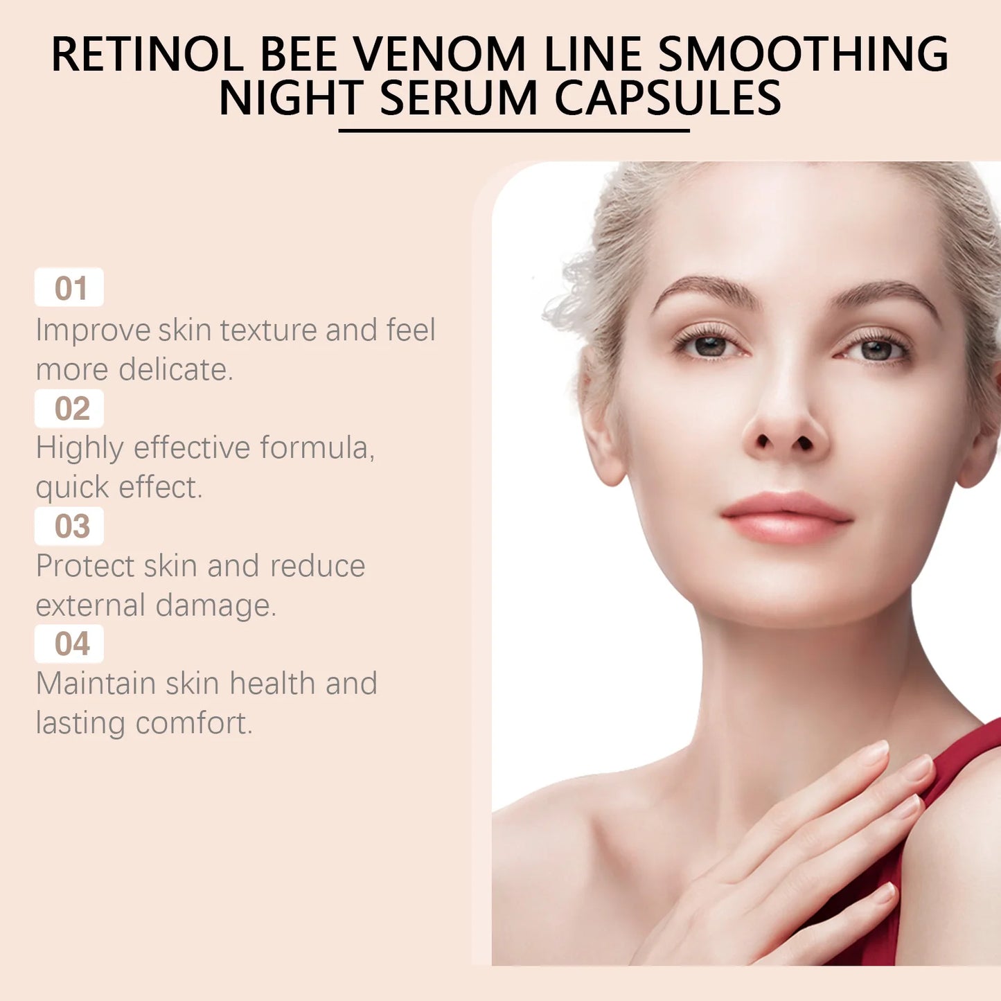 Retinol & Bee Venom Anti-Aging Night Serum Capsules (30 ct)