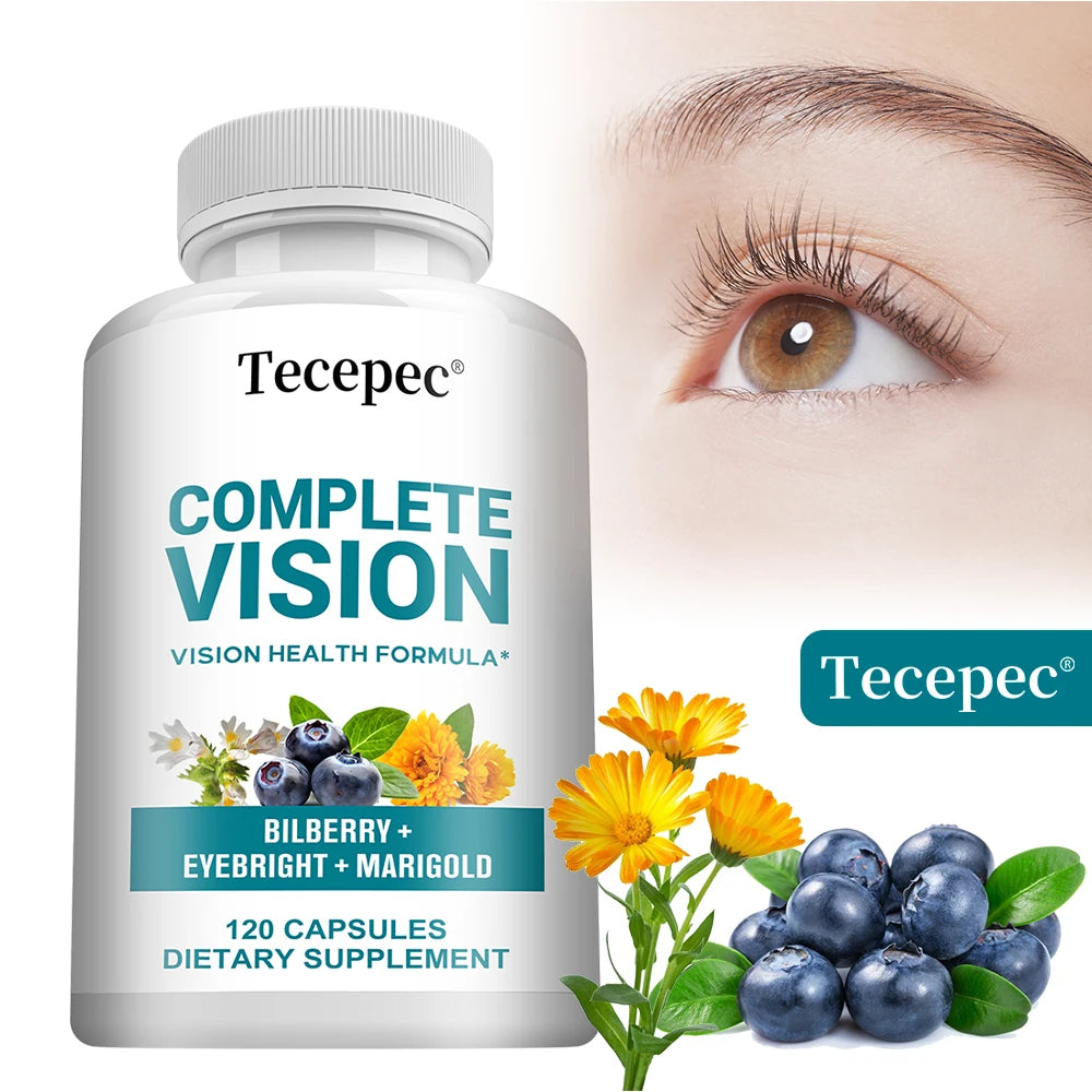 Eye Vitamin Supplement - Lutein Zeaxanthin Bilberry Eyebright, Supports Macular Health, Dry Eyes, Eye Strain & Night Vision Peaceful Pleasures Health and Wellness