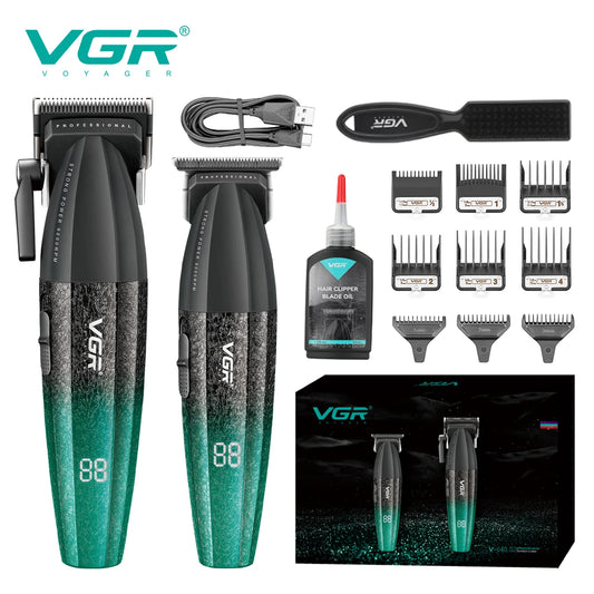 VGR Professional Electric Hair Clipper 9000 RPM High end Multi gear Adjustment Electric Push Cutting Alloy Blade Trimmer V-640S2 Peaceful Pleasures Health and Wellness