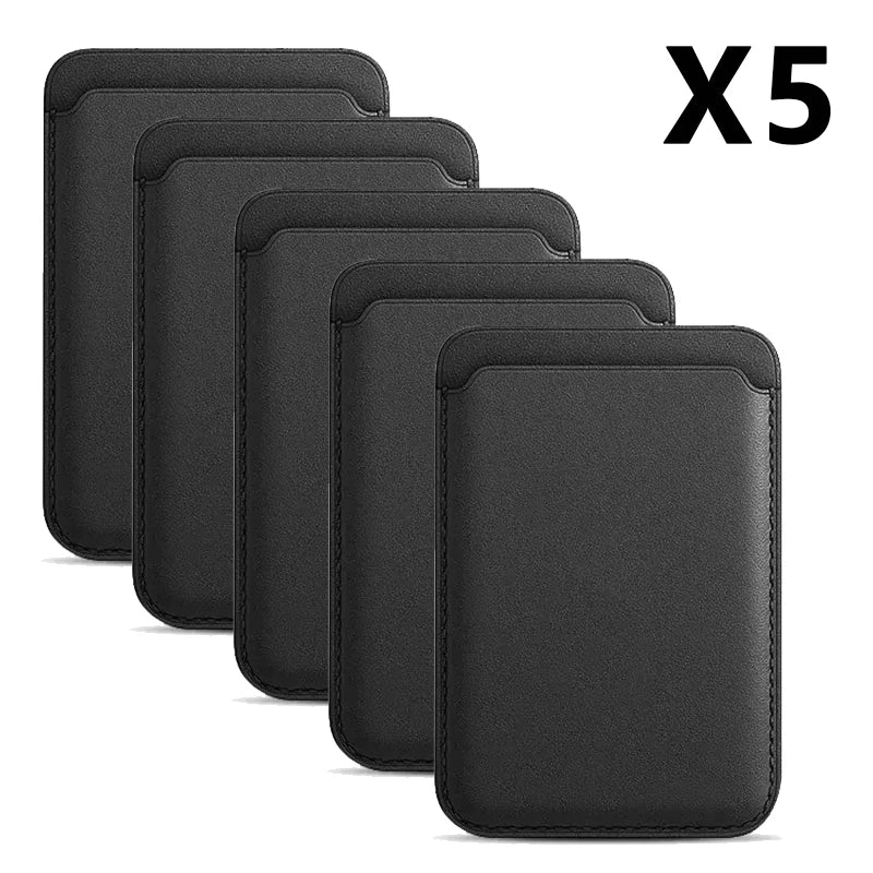 2026 Top Selling！Phone Accessories Magnetic Wallet Holder Leather Case For iPhone13/12/14/15/16/17 Pro Max Phone Card Holder Peaceful Pleasures Health and Wellness 131-Black-5PCS