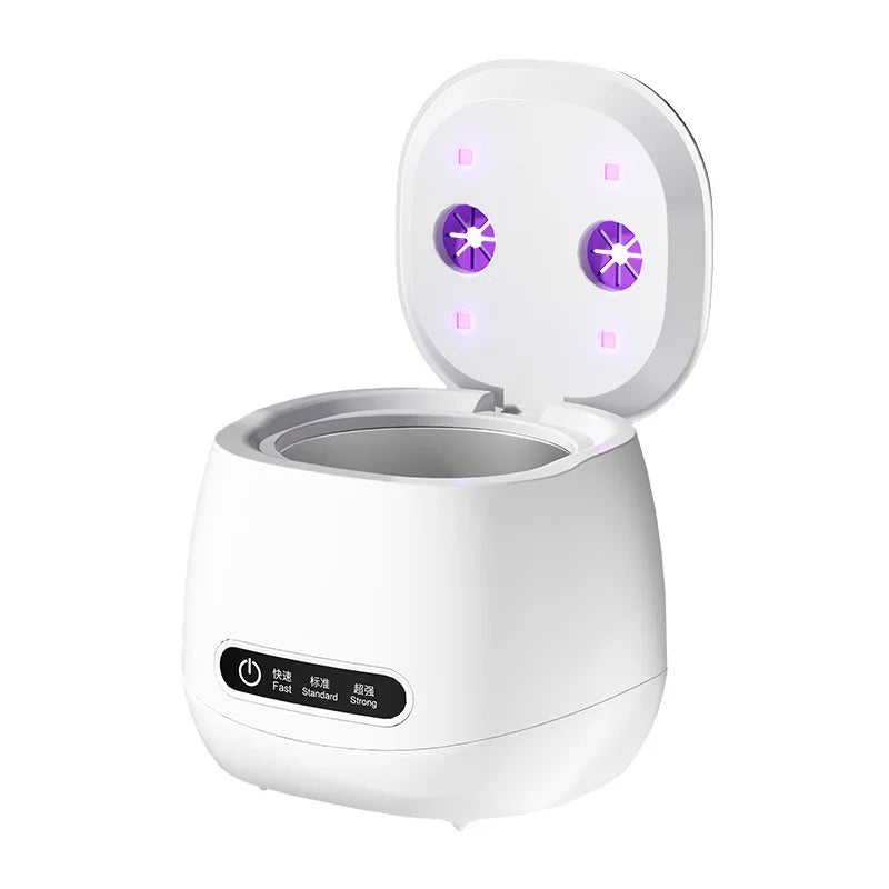Portable Ultrasonic Denture & Jewelry Cleaner with UV Sanitizer Ultrasonic Cleaner Peaceful Pleasures Health and Wellness