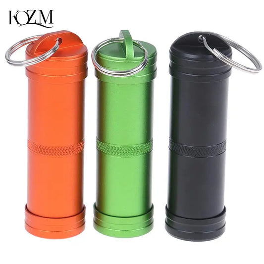 EDC Waterproof Capsule Keychain Case – Aluminum Pill & Gear Pod EDC Capsule Container Oasis Select