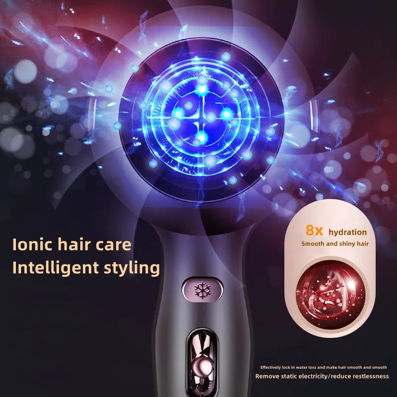 Professional Hair Salon Hair Dryer 3000W High-Power Strong Wind Speed Dry Blue Light Ion Mute Home Salon Hair Styling Tool Peaceful Pleasures Health and Wellness