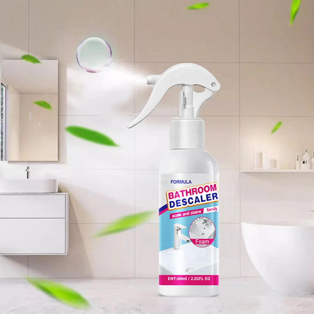 Anti-Limescale Foam Spray Bathroom Descaler Foam Powerful Cleaner Spray All Purpose Stubborn Stains Cleaner For Tiles Bathtubs Peaceful Pleasures Health and Wellness