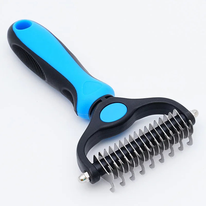 Double-Sided Dog & Cat Dematting Grooming Brush | Undercoat Comb