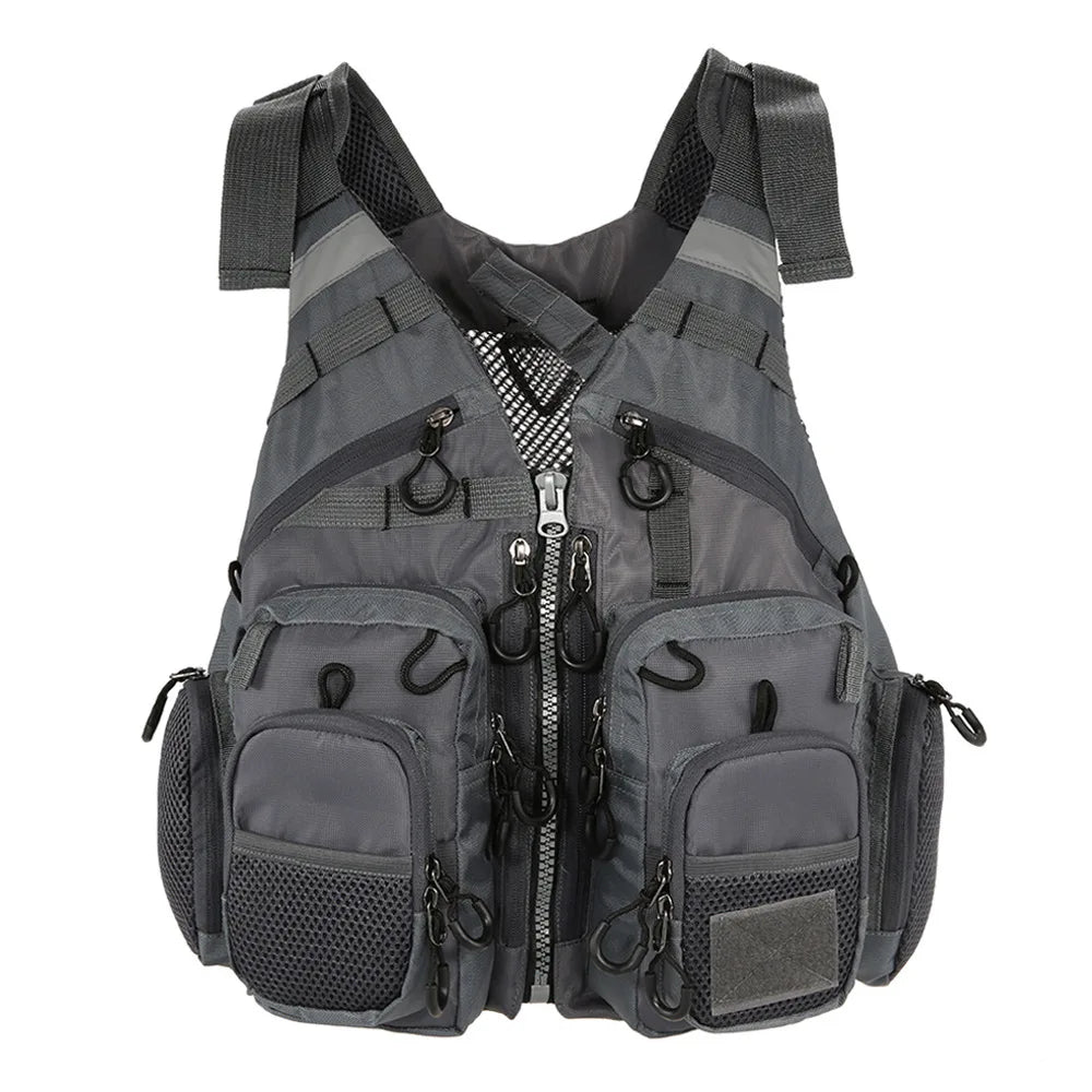 Outdoor Breathable Padded Fishing Life Vest Superior 209lb Bearing Life Safety Jacket Swimming Sailing Waistcoat Utility Vest Peaceful Pleasures Health and Wellness Vest no foam