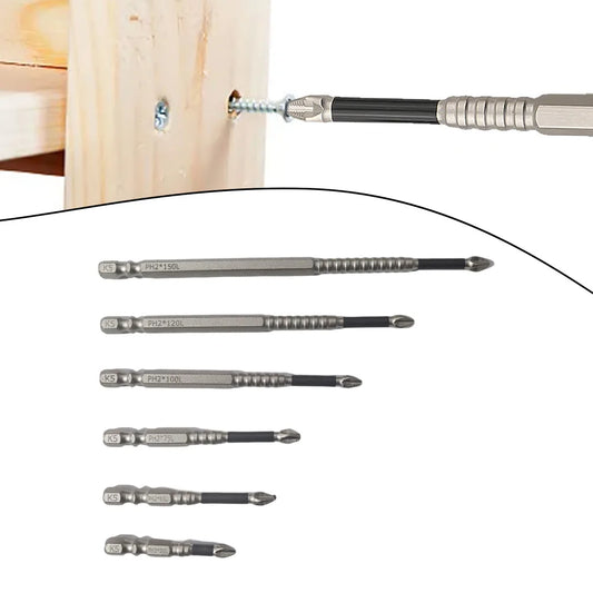Cross Magnetic Screwdriver Bits 50 65 75 100 120 PH2 Alloy Steel Peaceful Pleasures Health and Wellness Default Title