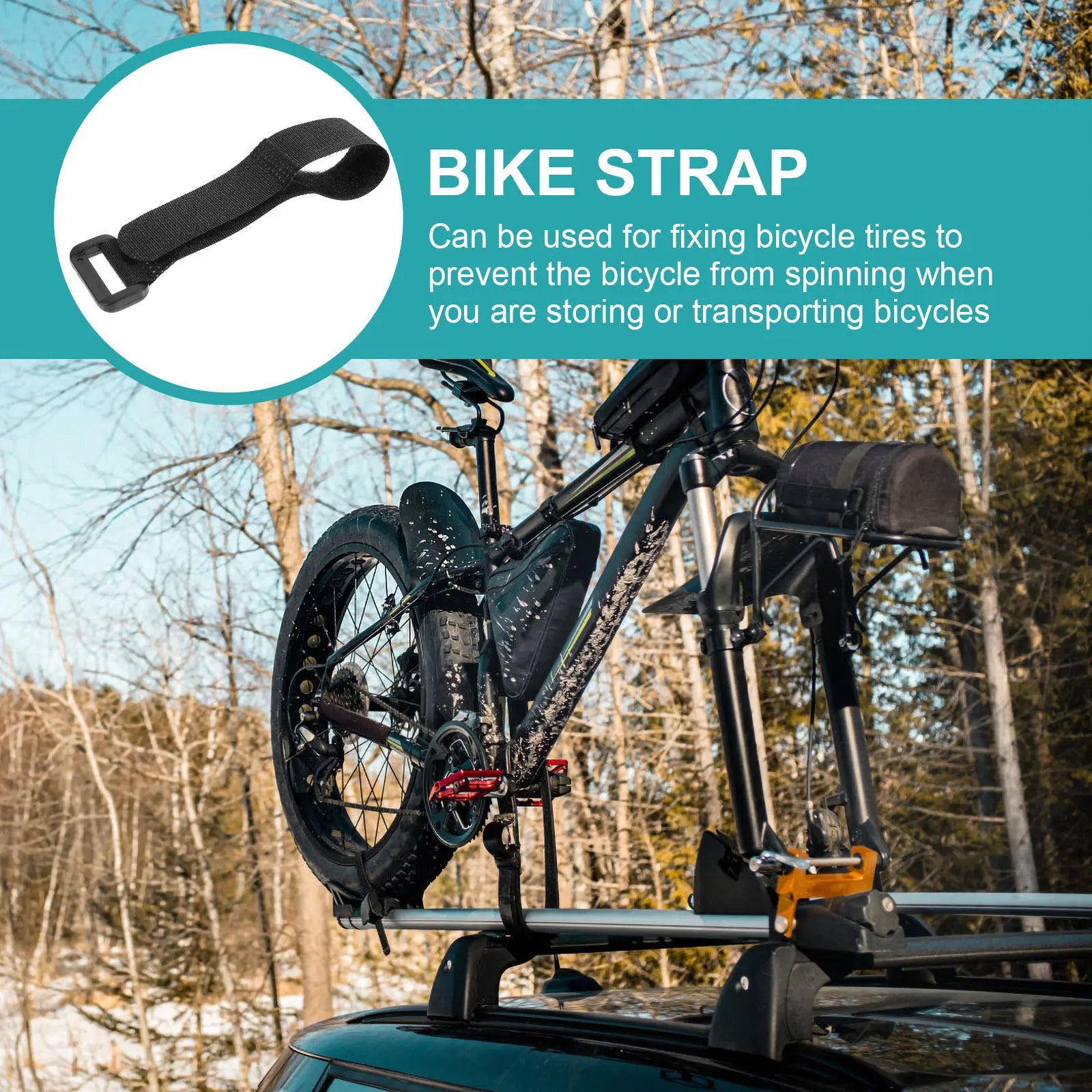 6Pcs Premium Bike Wheel Strap Fastening Cable Strap Multifunctional Bundling Belt for Bicycle Rack Carry Wheel Peaceful Pleasures Health and Wellness