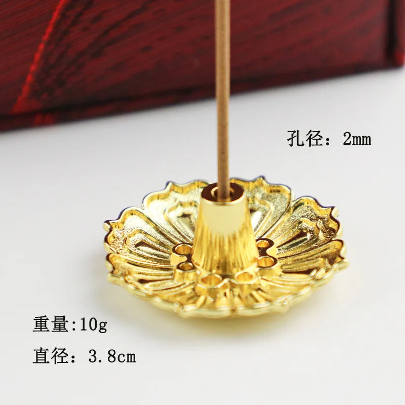 Metal Lotus Buddha Incense Burner & Stick Holder | Zen Censer