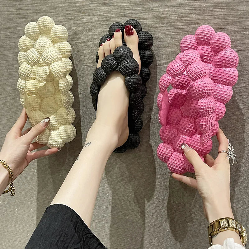 Flip-flops female summer wear ins fashion Korean version of all kinds of home indoor non-slip can wear flat slippers Peaceful Pleasures Health and Wellness