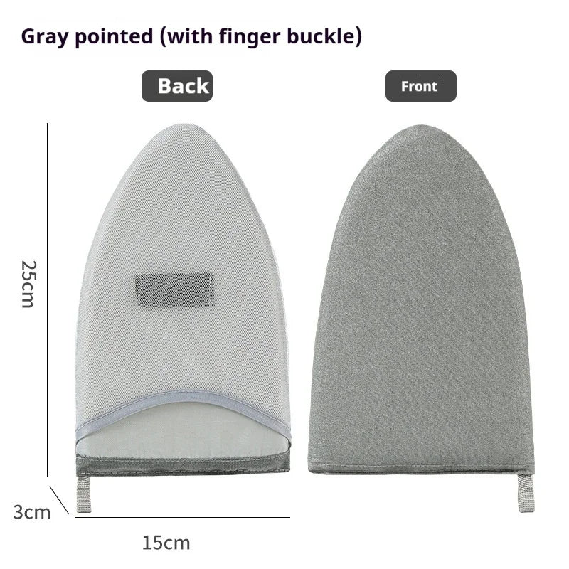 1Pc Fabric Handheld Ironing Board Ironing Board Small Home Ironing Gloves Anti Ironing Household Insulated Handheld Ironing Tray Peaceful Pleasures Health and Wellness pointed end