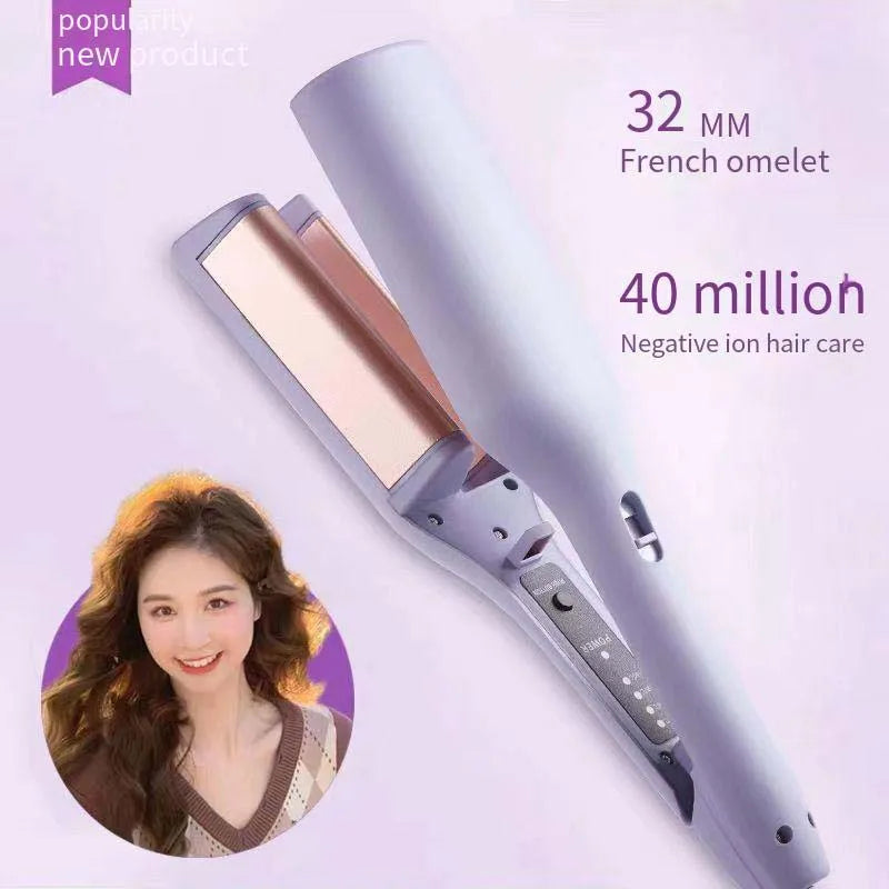 High Quality 32mm 50W PPT Wired (AC) Curling Iron with 10 Temperature Settings for Glossy Fluffy Natural Curl Look Peaceful Pleasures Health and Wellness