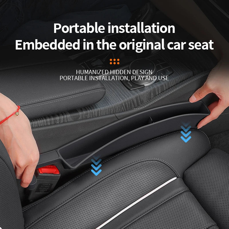 Car Seat Gap Filler & Storage Box – 2PCS Universal TPE