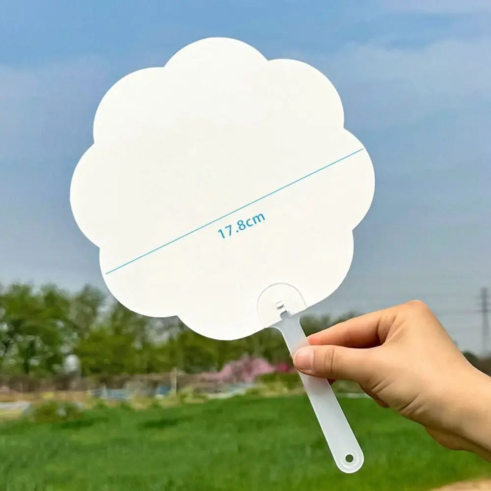 Blank Round Handheld Fan for Kids – DIY Painting & Graffiti