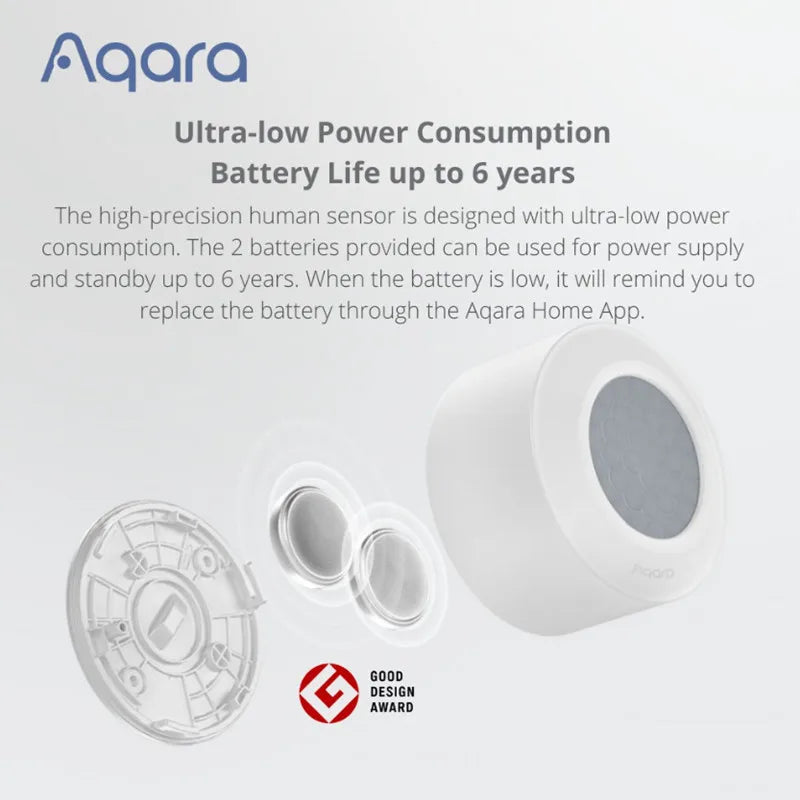 Aqara High Precision Human Body Sensor Motion Sensor Zigbee 3.0 Wireless Smart Movement Waterproof Smart Home For HomeKit Peaceful Pleasures Health and Wellness