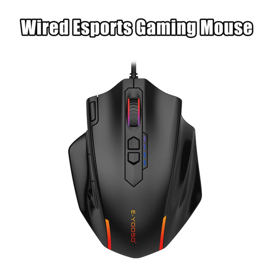 E-YOOSO X-41 Wired Gaming Mouse 12400 DPI 11 Programmable Buttons & Mode Switch Button USB Wired Mice For Computer PC Laptop Mac Peaceful Pleasures Health and Wellness