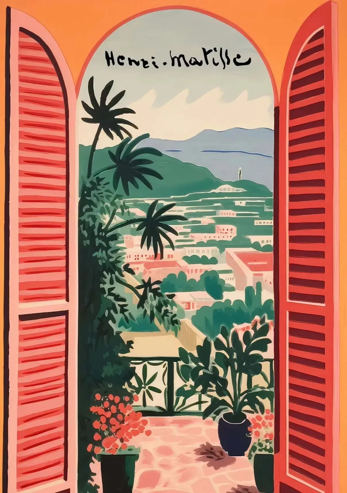 Henri Matisse Open Window Canvas Wall Art | Nordic Print Decor
