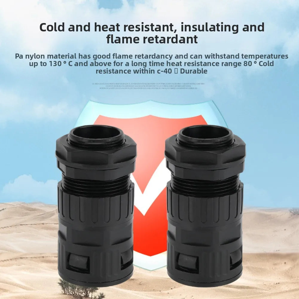 Nylon Corrugated Tube Connectors – Conduit Gland Fittings AD13–34.5
