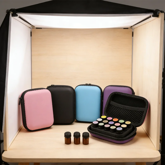 Essential Oil Roller Bottle Organizer – 15-Slot Travel Case Essential Oil Case Peaceful Pleasures Health and Wellness