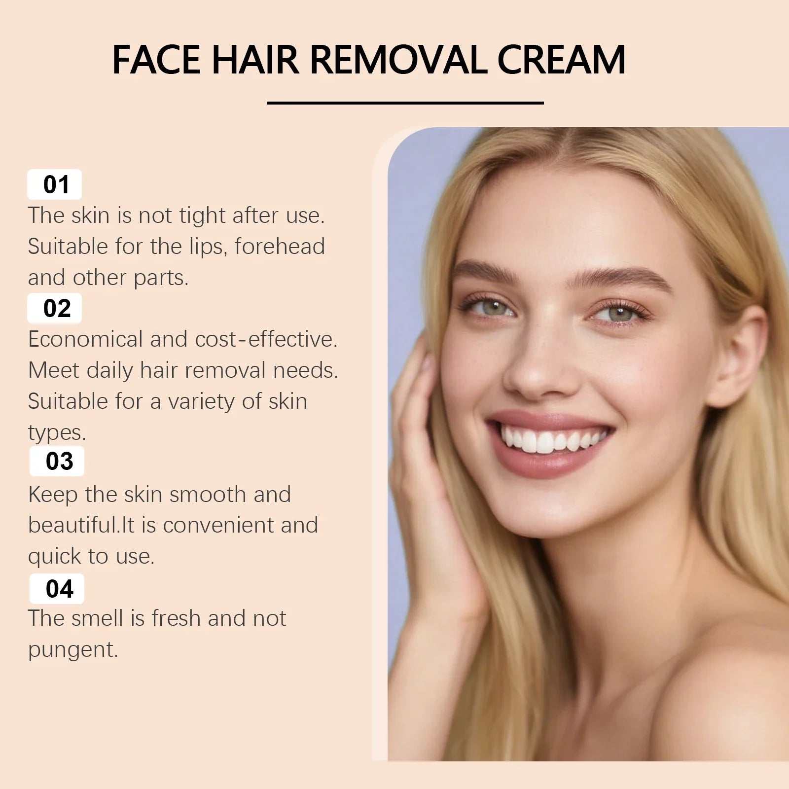Coconut Facial Hair Removal Cream – Upper Lip & Chin | Jaysuing Facial Depilatory Cream Oasis Select