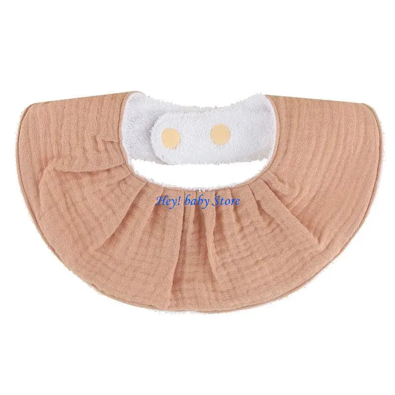 Adjustable Button Baby Bib & Burp Cloth | Soft Cotton 0–12M