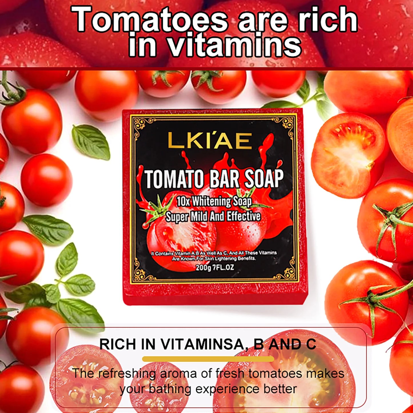 AILKE Tomato Brightening Exfoliating Soap Bar 200g
