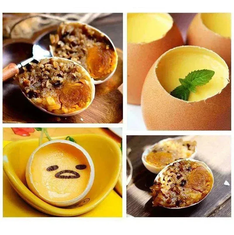 Stainless Steel Egg Cutter Opener, Kitchen Eggshell Cracker Topper Utensil for Boiled Eggs, Essential Kitchen Gadgets Peaceful Pleasures Health and Wellness