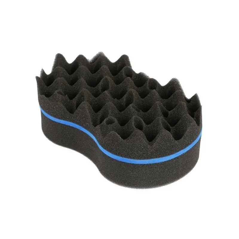 Curly Hair Styling Sponge Brush Double Sided Sponge Brushes Multi-holes Side Braid Twist Hair Curl Wave hair brush for Afico Peaceful Pleasures Health and Wellness