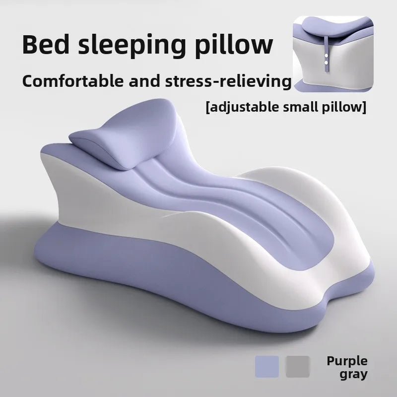 Memory Foam Bed Wedge Pillow Anti Snoring Acid Reflux Relief Neck Back Leg Pain Reading Sleeping Post Surgery Recovery Pillow Peaceful Pleasures Health and Wellness PURPLE