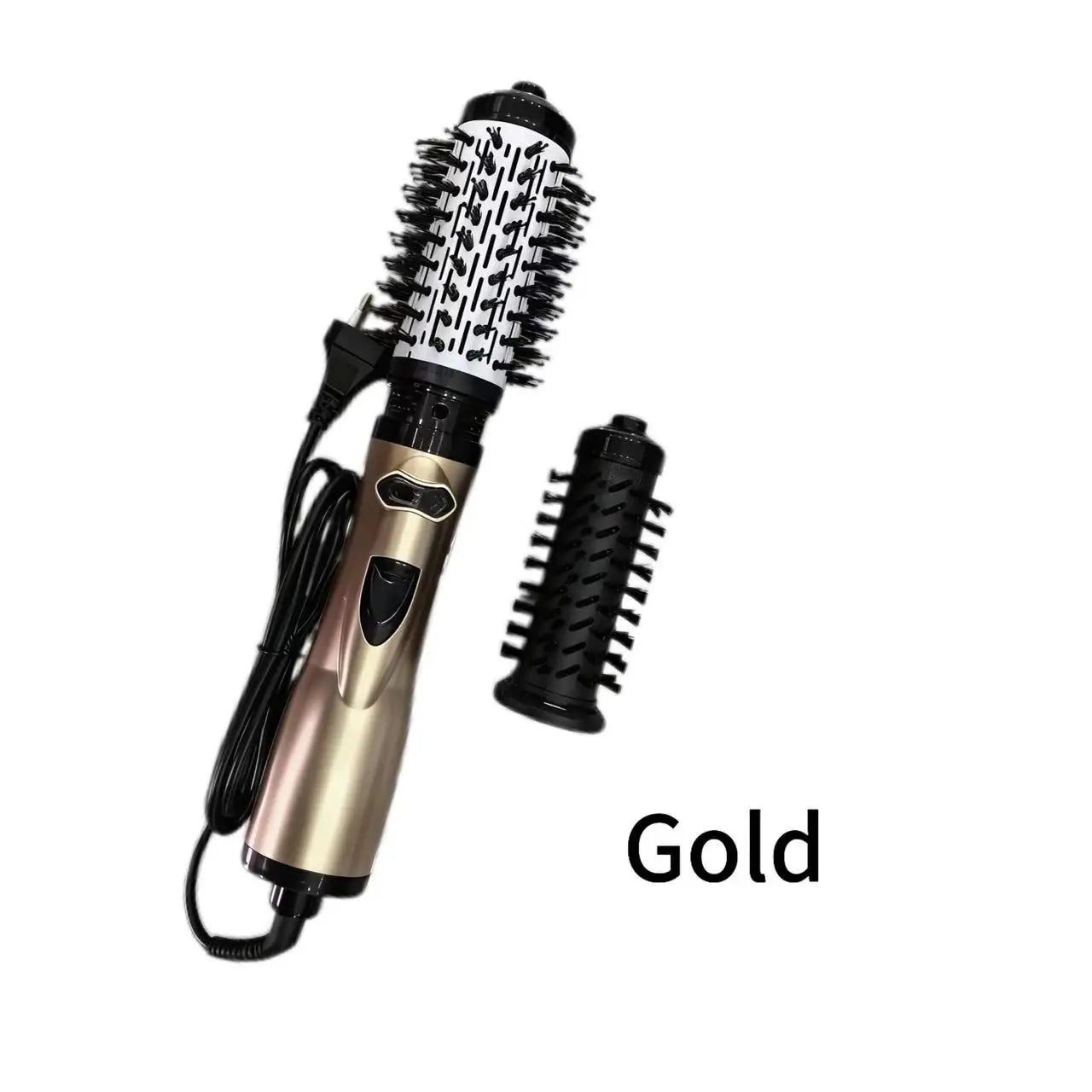 Negative Ion Automatic Curling Comb 3 in 1 Wave Big Curly Hair Straightener Hot Air Brush High Wind Blow Dry Brush Hair Care Peaceful Pleasures Health and Wellness Gold EU