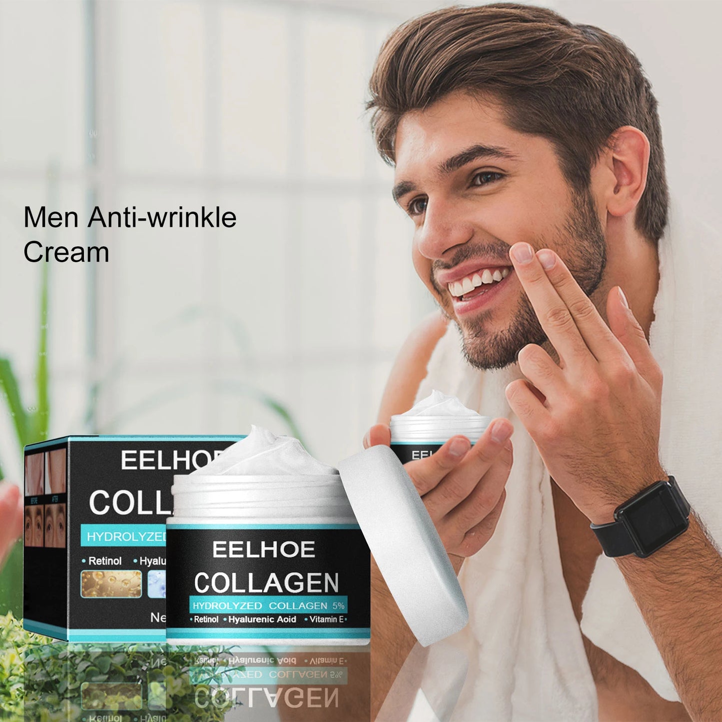 EELHOE Anti-Wrinkle Cream for Men – Firming & Moisturizing 50g Men's Anti-Aging Cream Peaceful Pleasures Health and Wellness