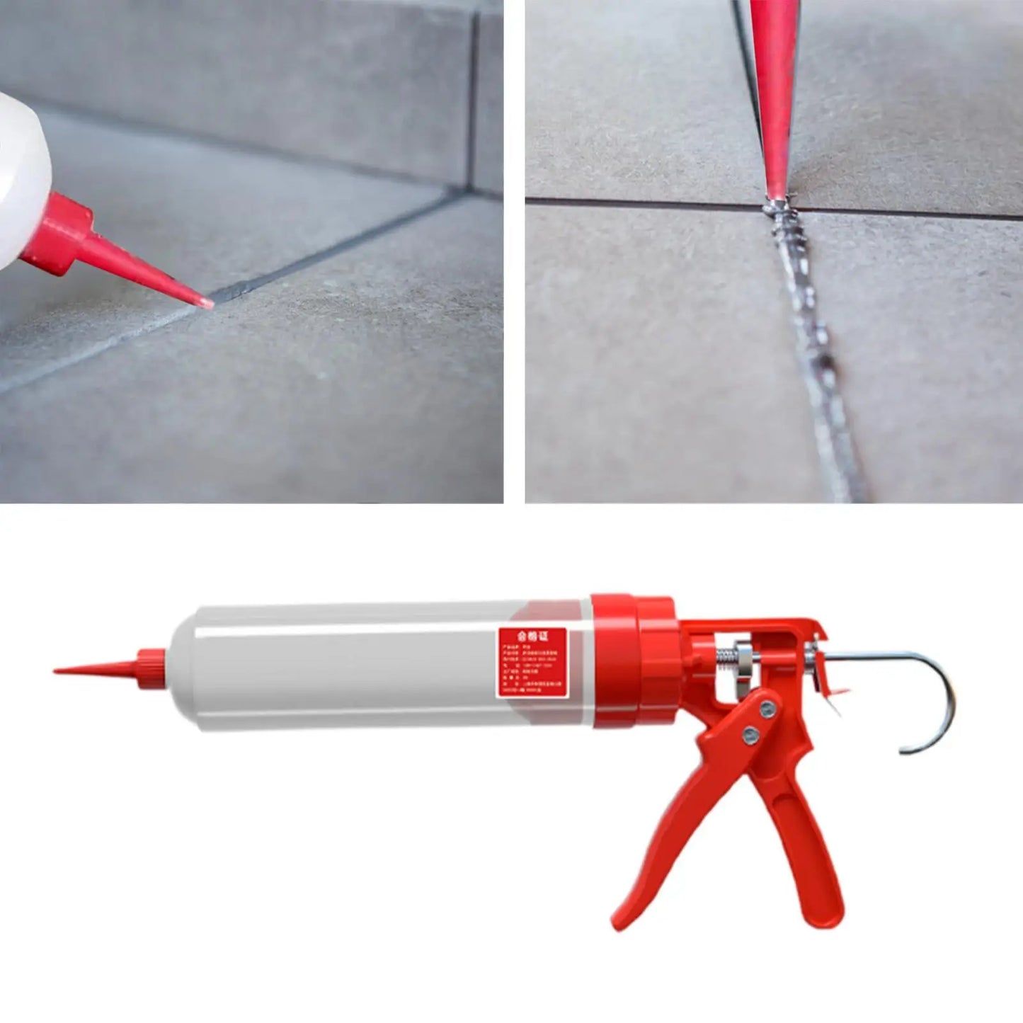 Sausage Caulking Tool 650ml High Thrust Practical Professional Manual Hand Gluing Tool for Silicone Polyurethane Glue Doors Peaceful Pleasures Health and Wellness
