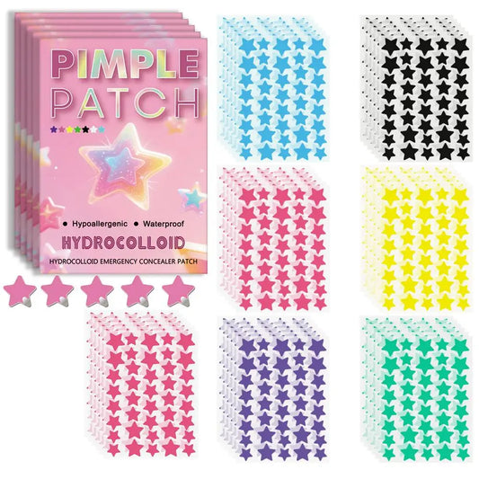 1400-Pack Star Hydrocolloid Acne Patches – Colorful & Invisible Hydrocolloid Acne Patch Oasis Select WHITE