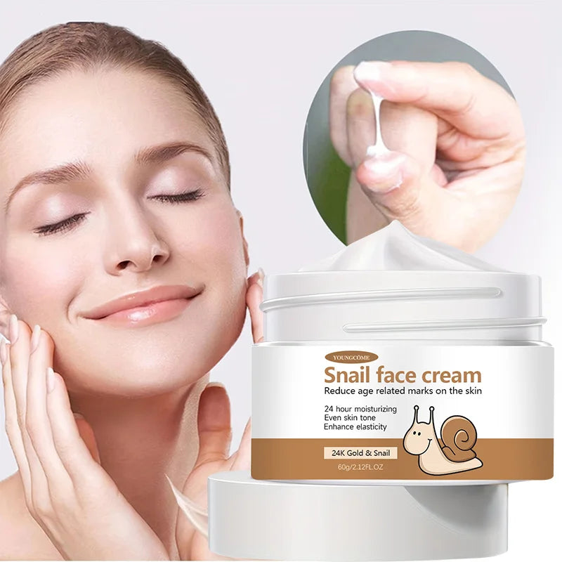 Korean Snail Essence Cream Collagen Anti Wrinkle Facial Skin Care Moisturizing Hyaluronic Acid Moisturizer Nourishing Whitening Peaceful Pleasures Health and Wellness