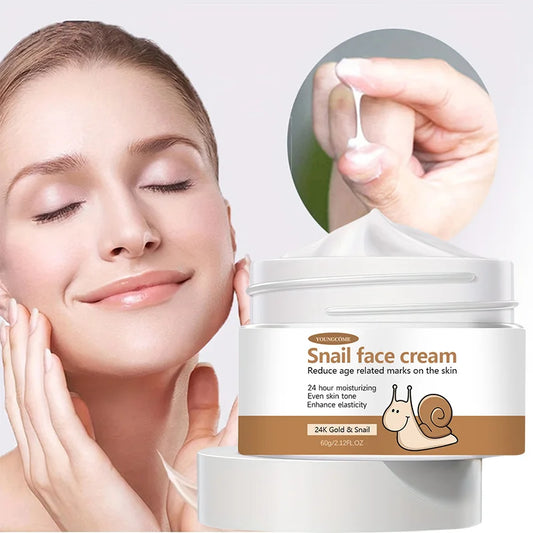 Korean Snail Essence Cream Collagen Anti Wrinkle Facial Skin Care Moisturizing Hyaluronic Acid Moisturizer Nourishing Whitening Peaceful Pleasures Health and Wellness