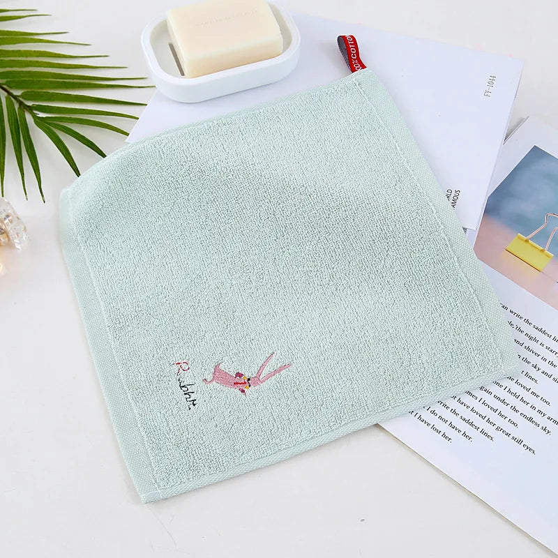 Kids Cartoon Animal Cotton Hand & Face Towel | Soft 25x25cm