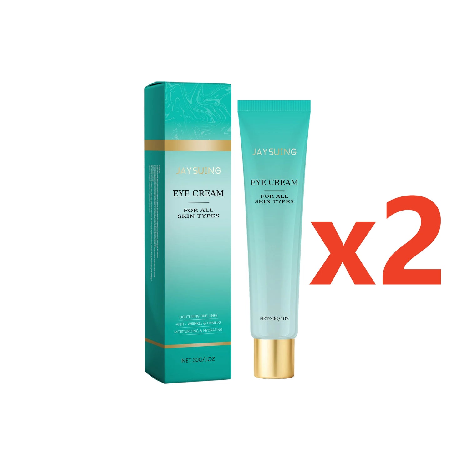Anti-Aging Eye Cream Remove Fine Lines Dark Circles Improve Puffiness Restore Elasticity Moisturize Firm Brighten Eye Skin Care Peaceful Pleasures Health and Wellness 2x30g boxed 30g