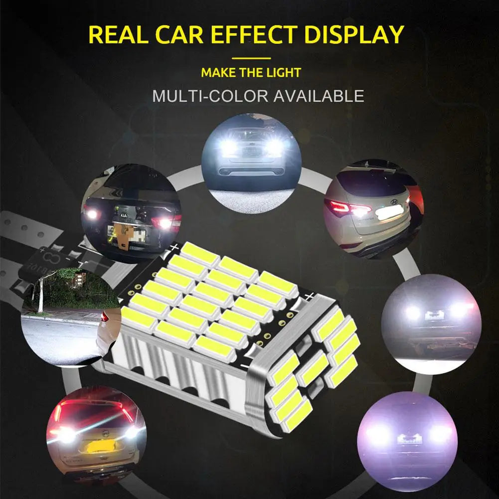 T15 921 912 LED Reverse Backup Lights 1200LM 6000K White – 2Pcs