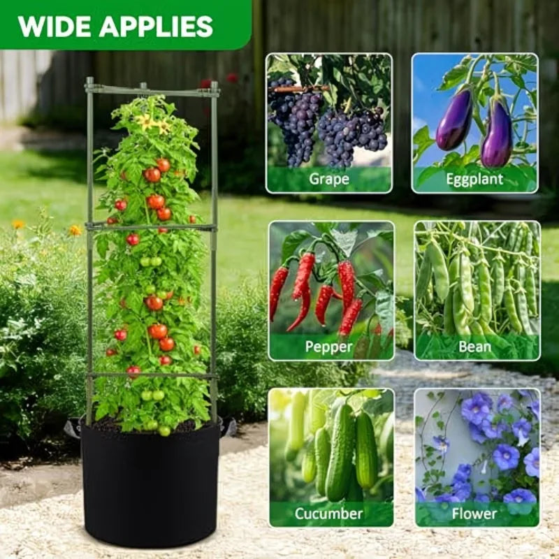 Nonwoven Fabric Grow Bags – Felt Plant Pots with Handles (1–4 Pack)