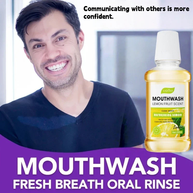 SADOER 250ml Plant Extract Mouthwash | Lemon Mint Peach