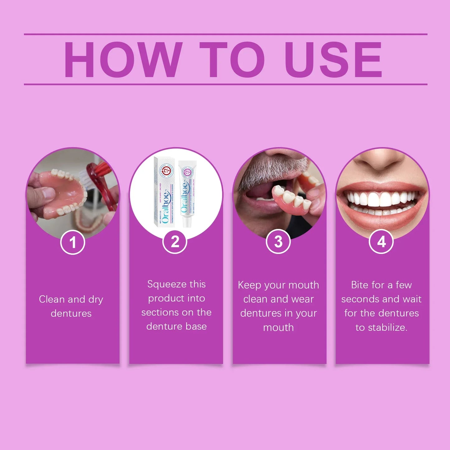Thermoplastic Denture Adhesive – Firm, Long-Lasting Hold 20g