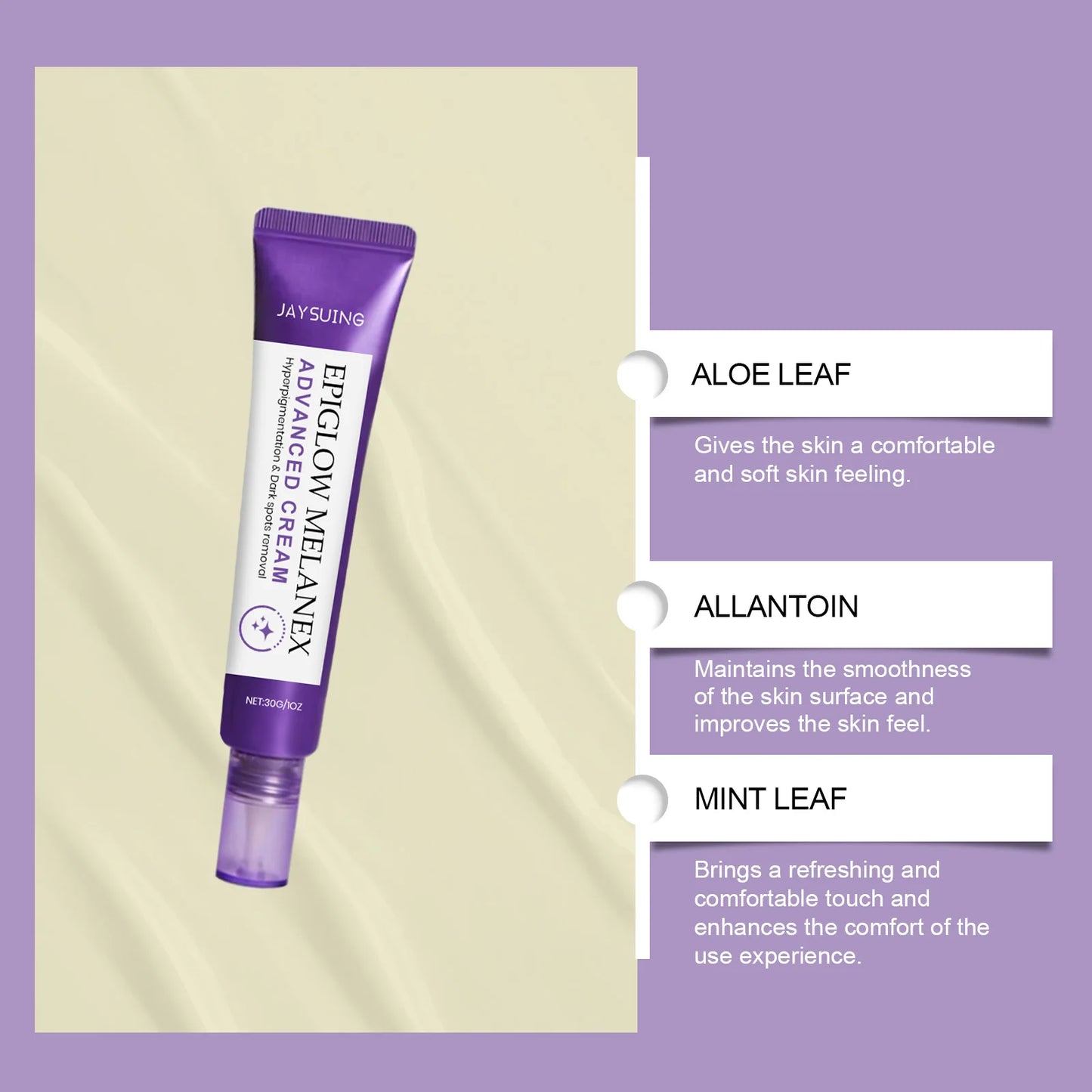 Removing Spots Cream Anti-Aging Lighten Melasma Melanin Pigmentation Moisturize Brighten Even out Skin Anti-Freckle Face Cream Peaceful Pleasures Health and Wellness