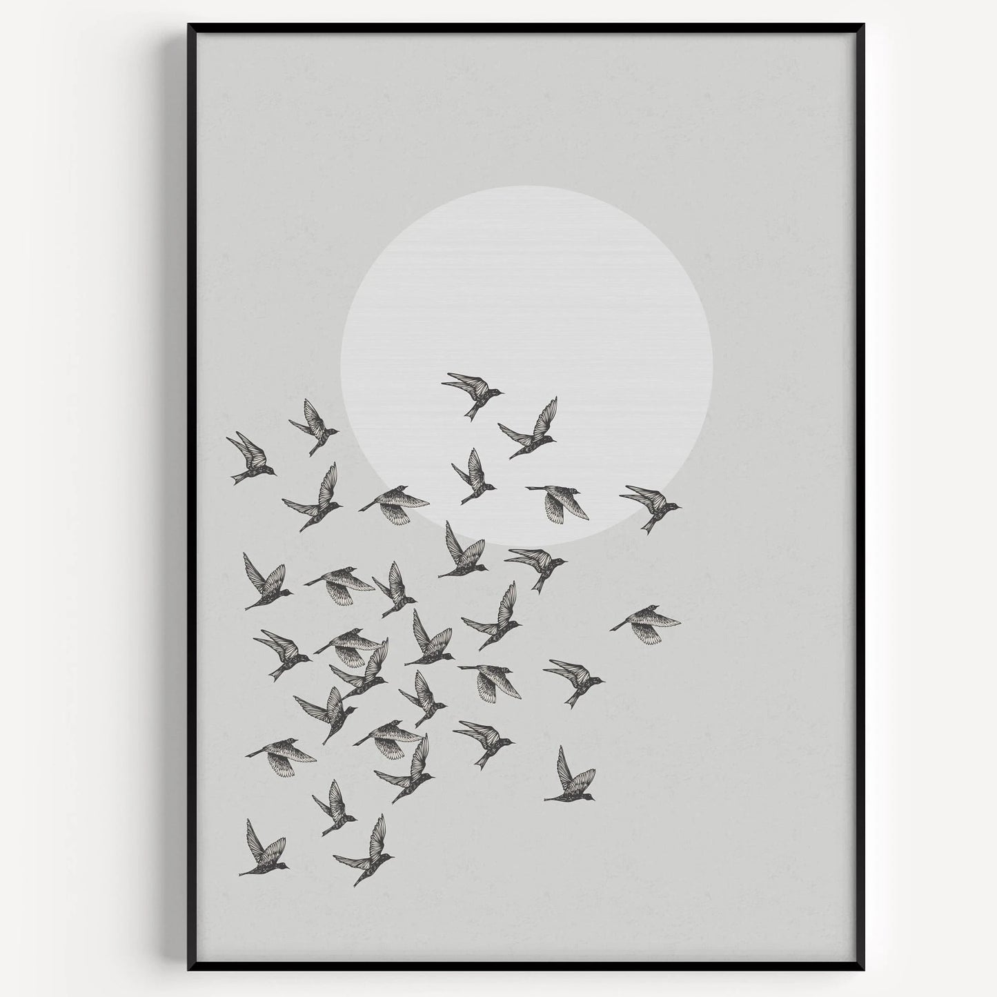 Vintage Scandinavian Bird Canvas Wall Art | Minimalist Print