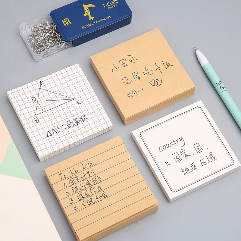 Sticky Stationery Notepad Office bookmark Sticky notes Posted it Khaki kawaii design Stickers in notebook Memo pad notepad Peaceful Pleasures Health and Wellness