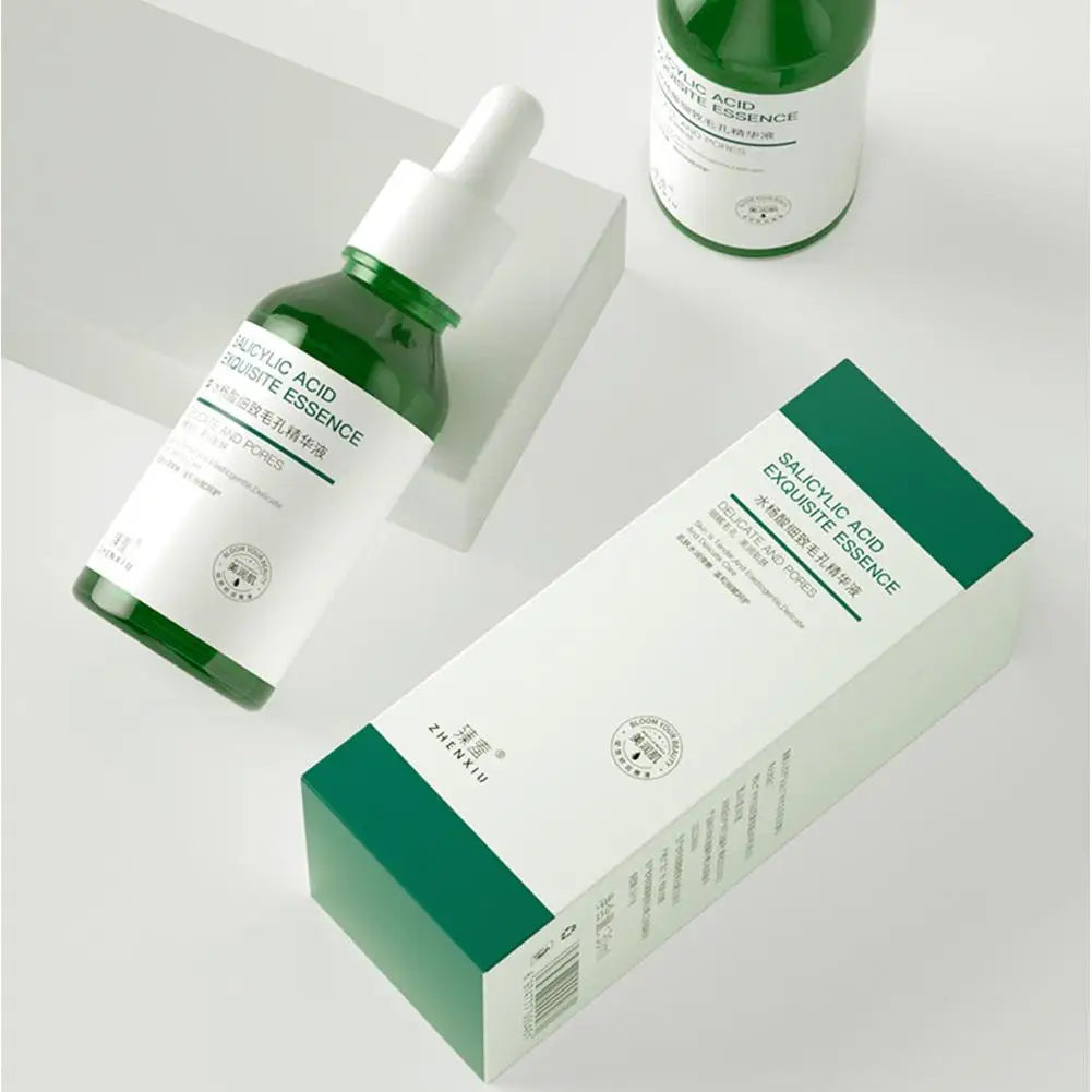 30ml Salicylic Acid Delicate Pore Facial Essence Hydrating Moisturizing Gentle Care Shrinking Pore Water Light Beauty Face Serum Peaceful Pleasures Health and Wellness