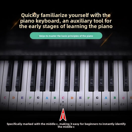 88 61 54 49 Key Piano Transparent Sticker Electronic Organ Keyboard Peaceful Pleasures Health and Wellness