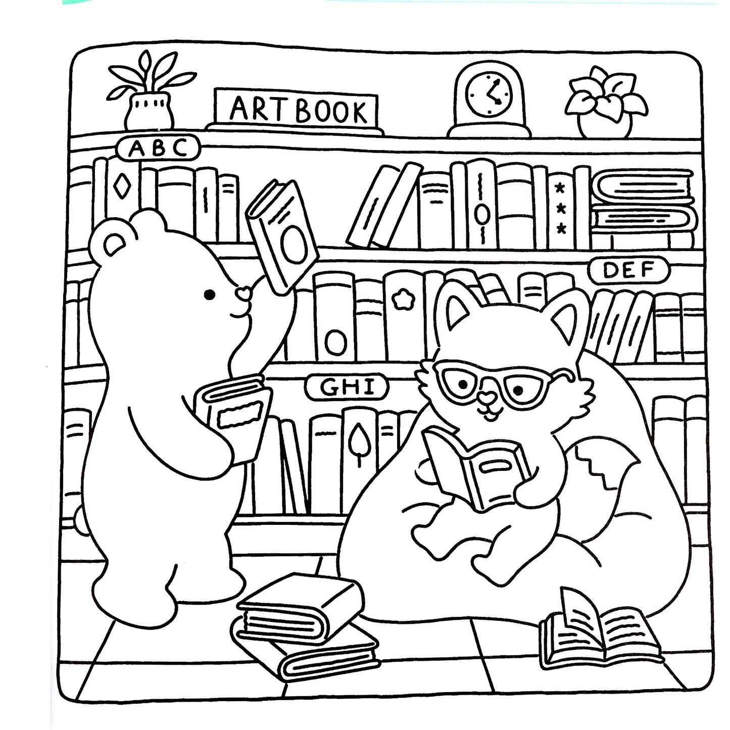 Coloring Book Adults Teens Halloween Theme Featuring Adorable Creepy