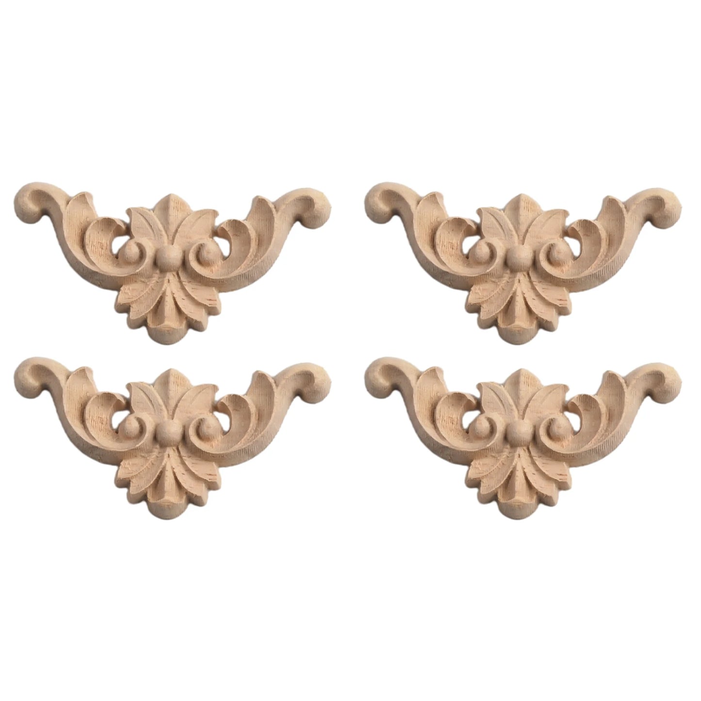 Wooden Carved Corner Onlay Furniture Applique Decorate Walls Doors