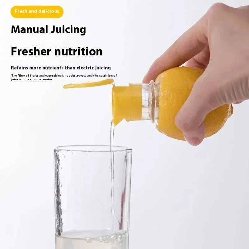 2PCS Lemon Squeezer Plastic Resuable Lightweight Juices Reamer Washable Manual Juices Portable kitchen Reamer Built in Filter Peaceful Pleasures Health and Wellness
