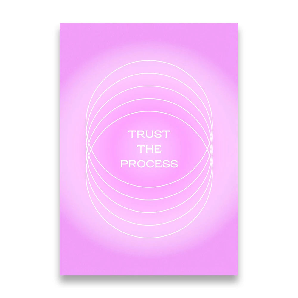 Pink Aura Spiritual Affirmation Canvas Wall Art | Nordic Print